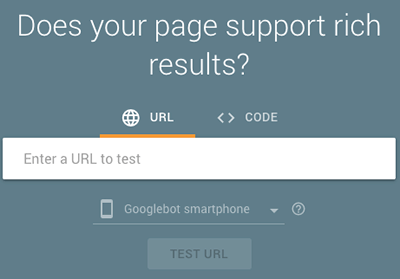 Googles rich snippet test