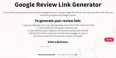 Google business link generator