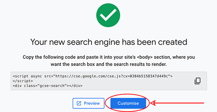 Customize the Google Search Engine