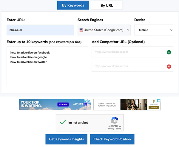 Small SEO Tools rank checker