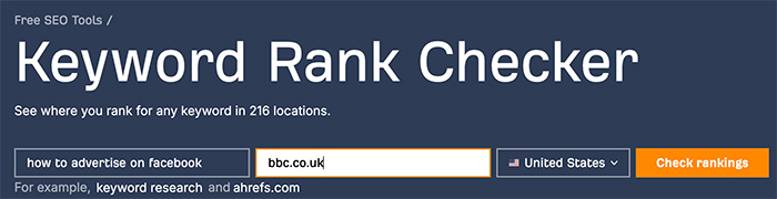 ahrefs keyword rank checker